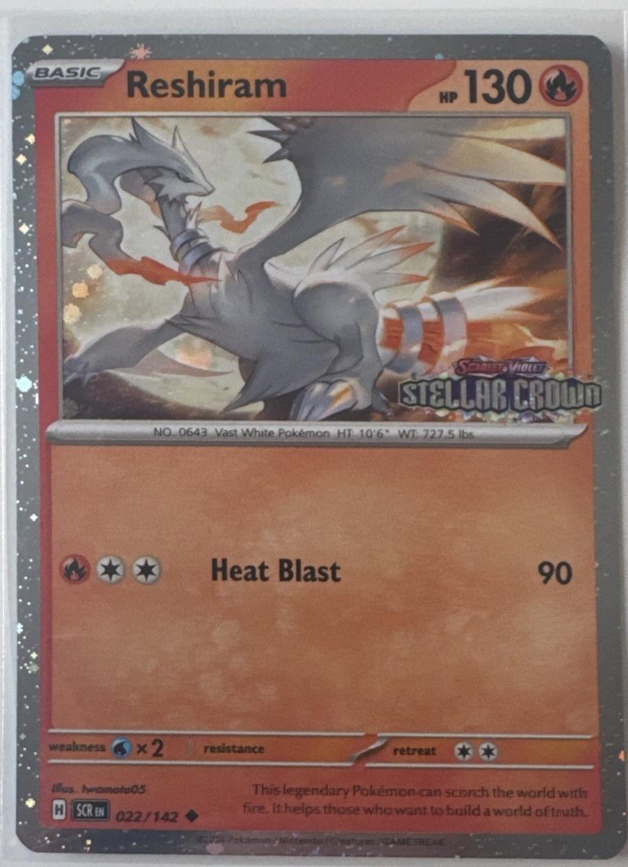 Stellar Crown Reshiram [Stamped] Pokémon card